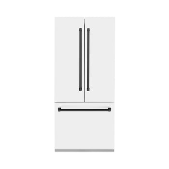 ZLINE Autograph Edition 36" Built-in Refrigerator - White with Matte Black Accents