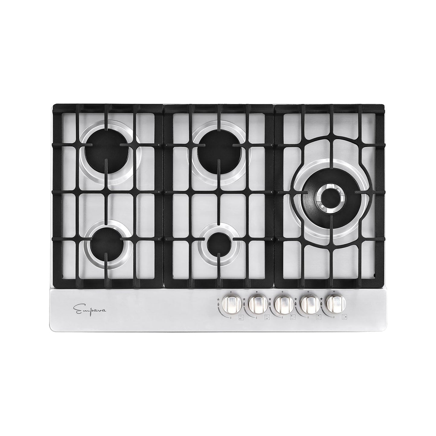 Empava 30" Built-in Gas Stove Cooktop - Main Side Burner Design