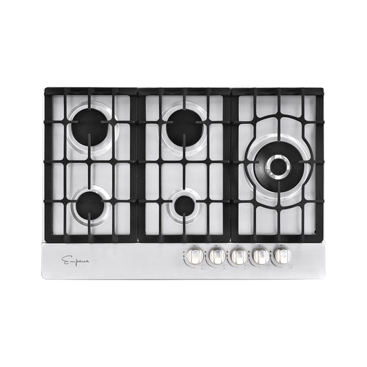 Empava 30" Built-in Gas Stove Cooktop - Main Side Burner Design