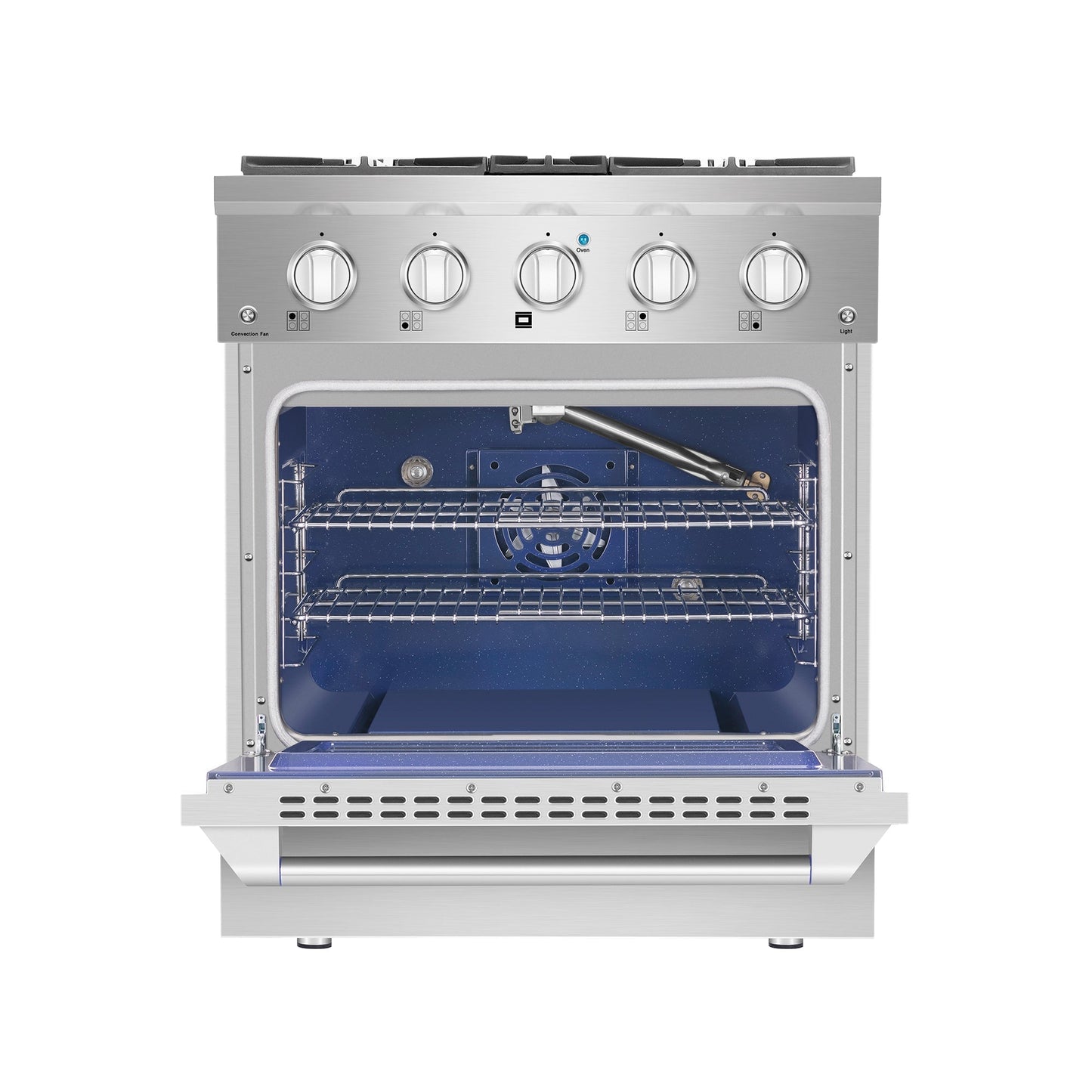 Empava 30" Pro Style Slide-In Single Oven Gas Range - 4 Burners