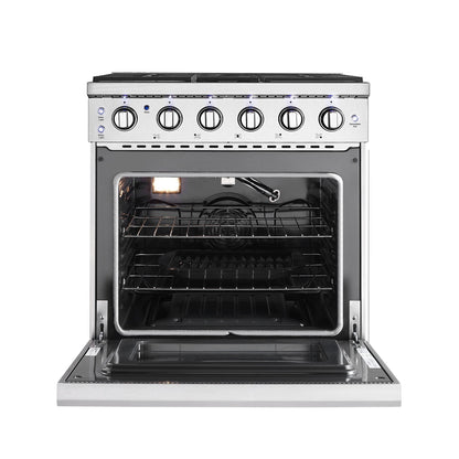 Empava 30" Pro Style Slide-in Single Oven Gas Range - 5 Burners