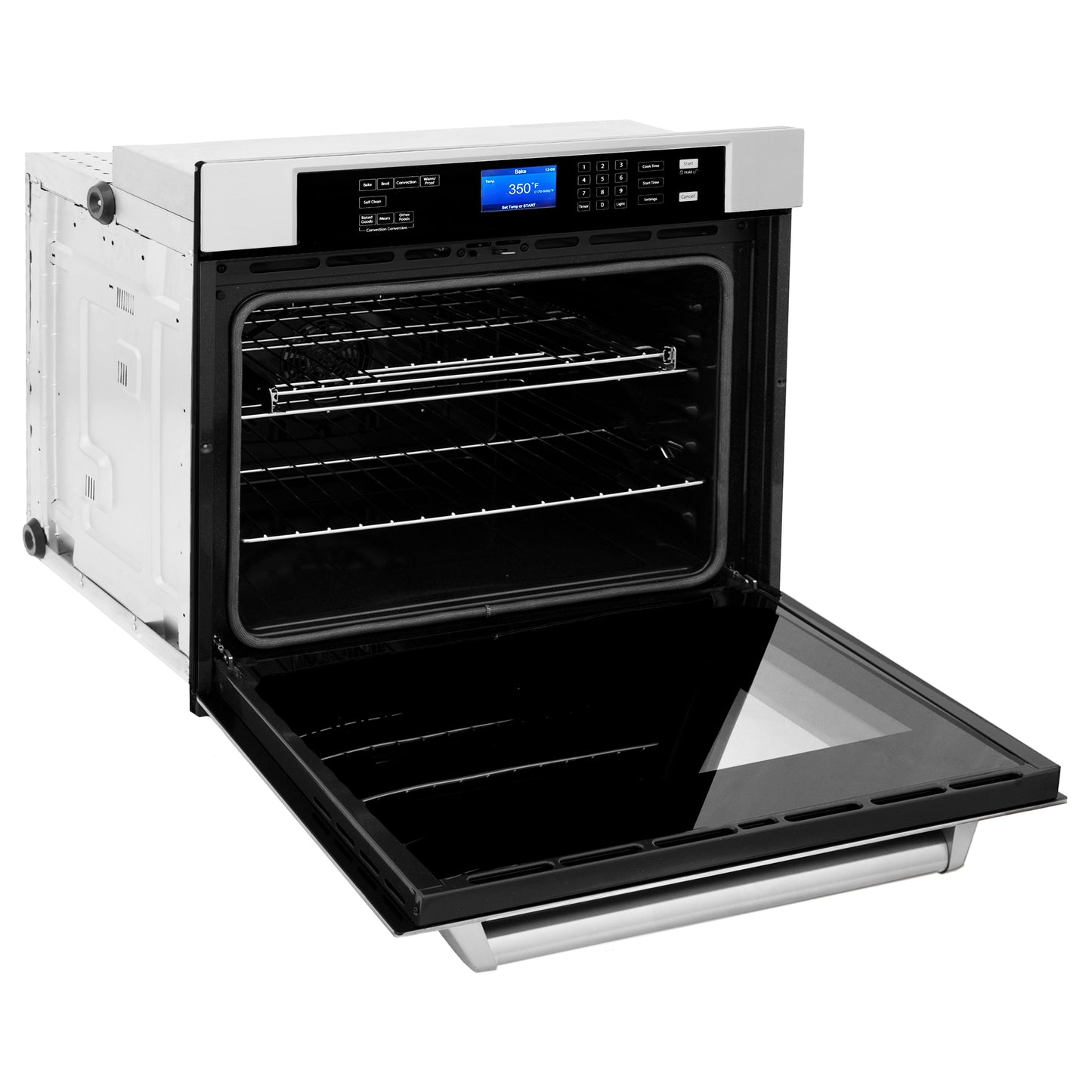 ZLINE Stainless Steel Built-in Convection Microwave Oven and 30" Single Wall Oven - Self Clean