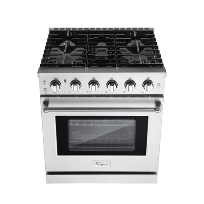 Empava 30" Pro Style Slide-in Single Oven Gas Range - 5 Burners