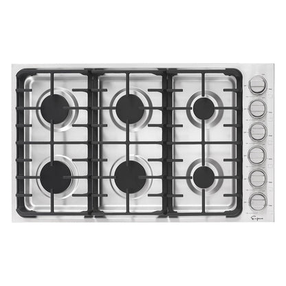 Empava Pro Style 36" Slide-in Gas Cooktop - 6 Burners
