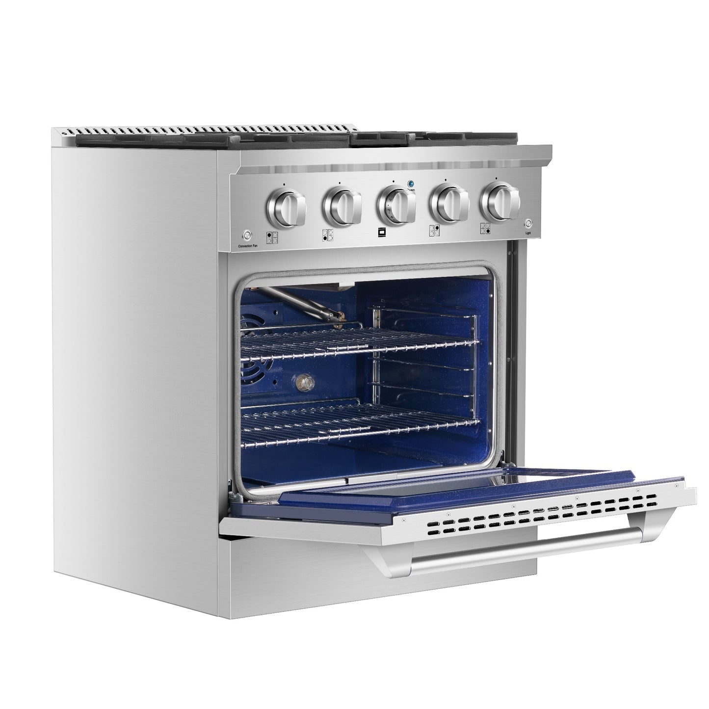 Empava 30" Pro Style Slide-In Single Oven Gas Range - 4 Burners