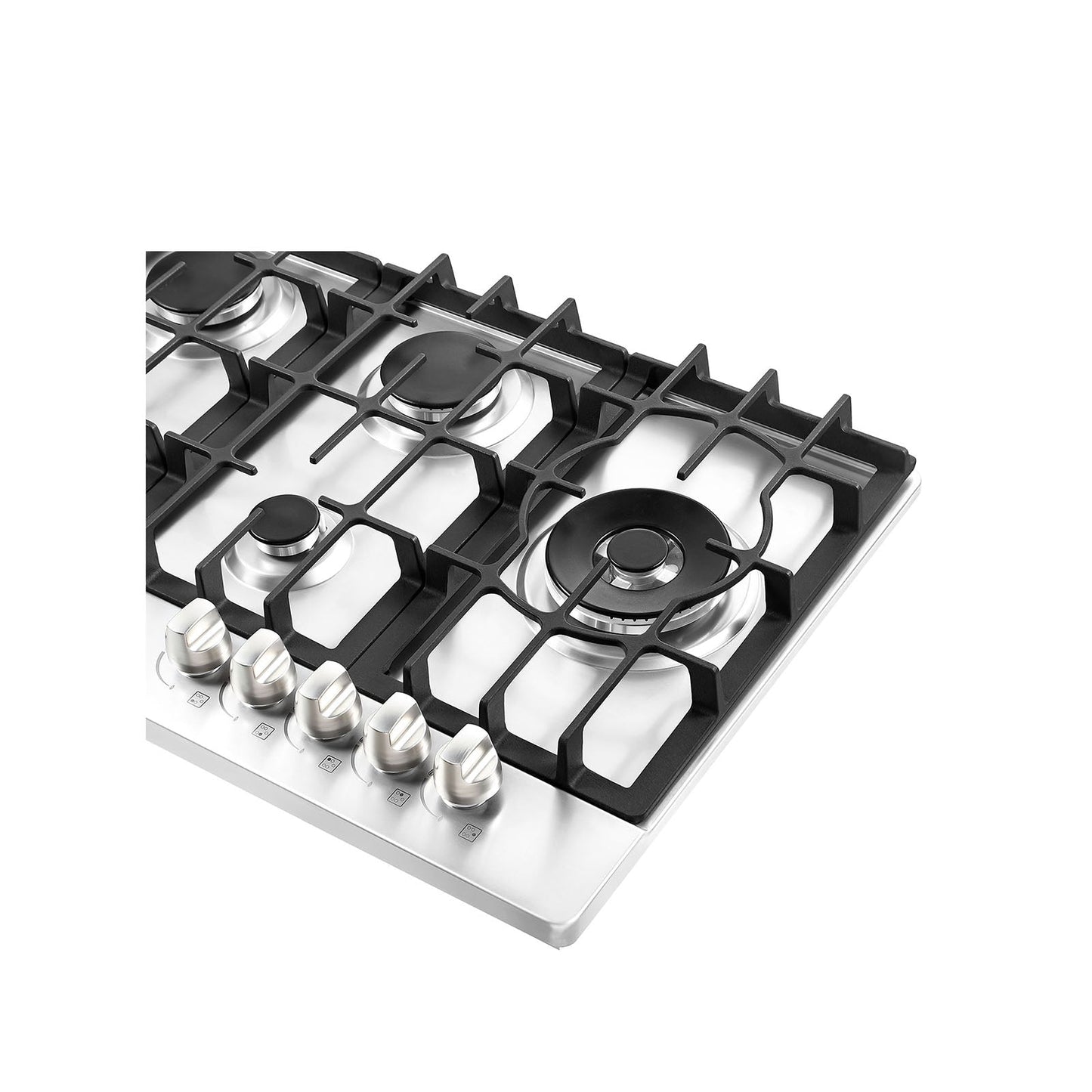 Empava 30" Built-in Gas Stove Cooktop - Main Side Burner Design