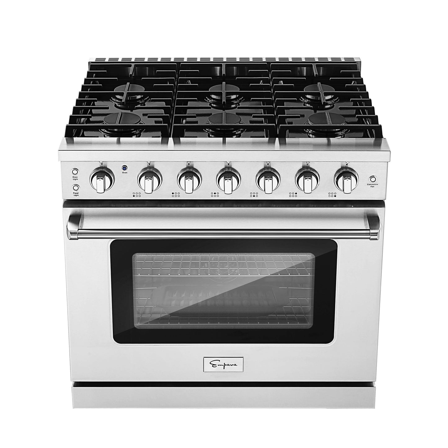 Empava 36 in. Pro Style Slide-in Single Oven Gas Range - Design B