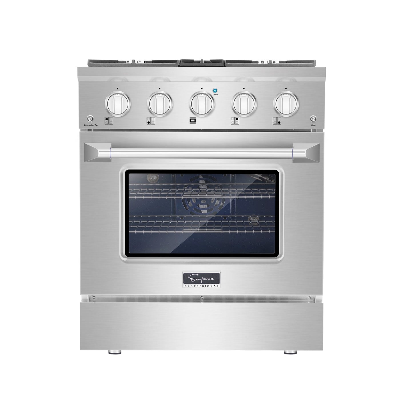 Empava 30" Pro Style Slide-In Single Oven Gas Range - 4 Burners