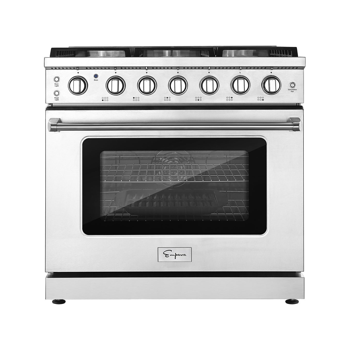 Empava 36 in. Pro Style Slide-in Single Oven Gas Range - Design B