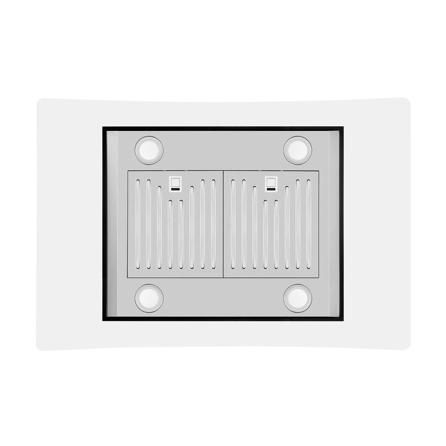 Empava 36 in. 400 CFM Kitchen Island Wall Mount Ducted Range Hood