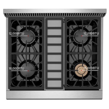 Empava 30" Freestanding Range Gas Cooktop And Oven - 4 Burners