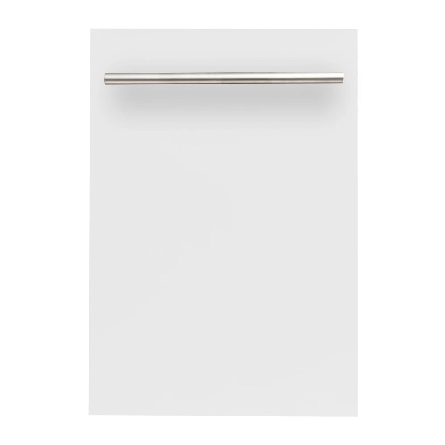 ZLINE 18" Top Dishwasher - Matte White Panel with Modern Handle