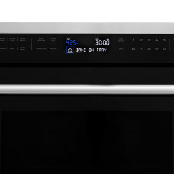 ZLINE Stainless Steel Built-in Convection Microwave Oven and 30" Single Wall Oven - Self Clean