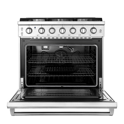Empava 36 in. Pro Style Slide-in Single Oven Gas Range - Design B