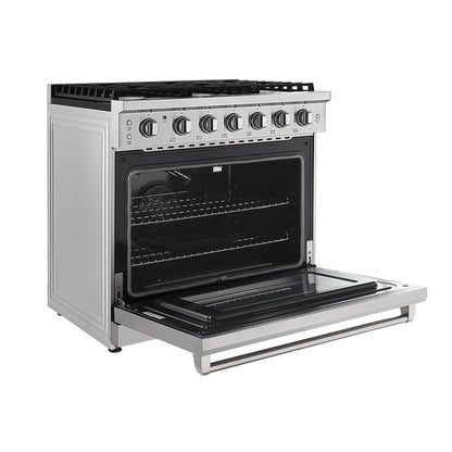 Empava 36 in. Pro Style Slide-in Single Oven Gas Range - Design B