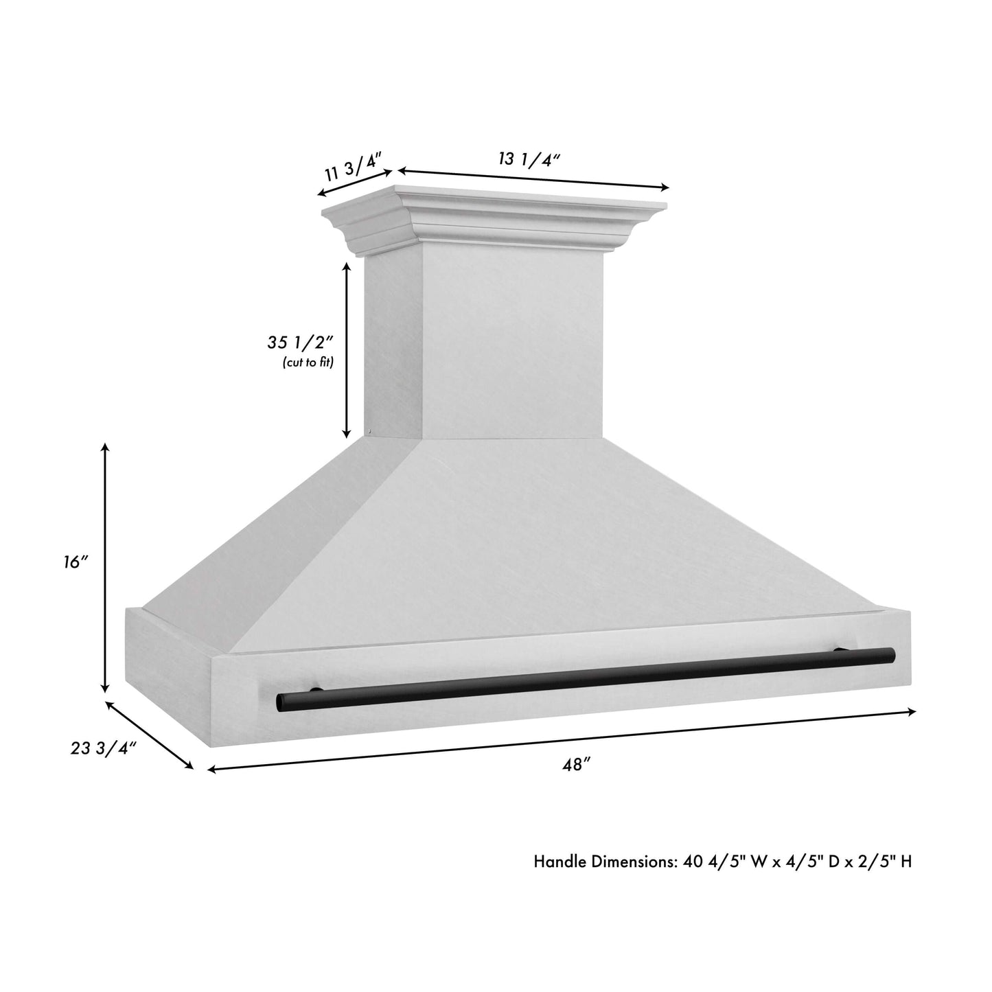 ZLINE Autograph Edition 48" Range Hood - DuraSnow with Stainless Steel Shell