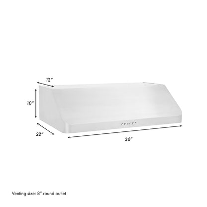 ZLINE Alpine Series Ducted Under Cabinet Range Hood - Stainless Steel