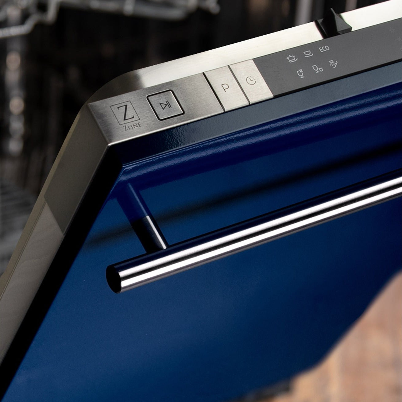 ZLINE 18" Compact Top Control Dishwasher - Stainless Steel Tub with Modern Handle