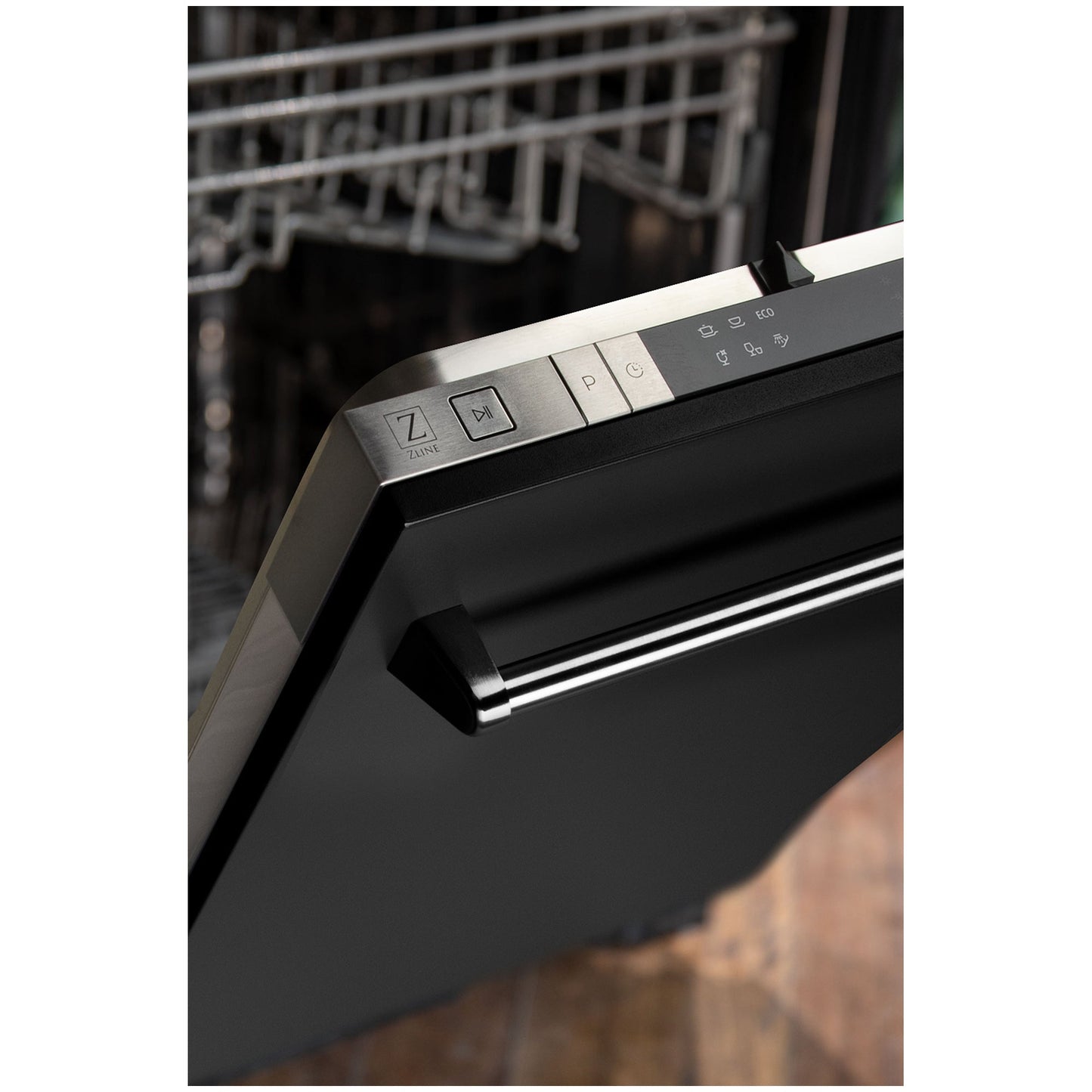 ZLINE 18" Compact Top Control Dishwasher - Stainless Steel Tub with Traditional Handle