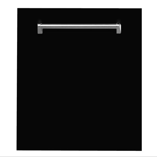 ZLINE 24" Compact Top Control Dishwasher - Matte Black Panel, Traditional Handle