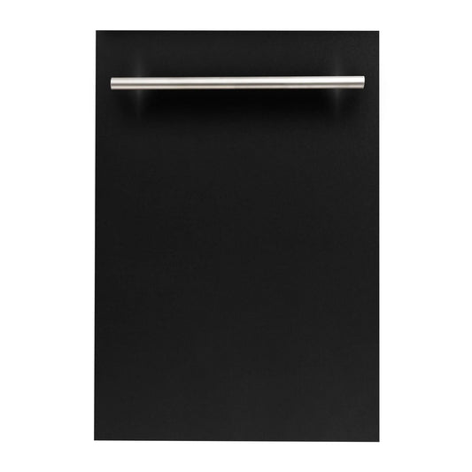 ZLINE 18" Compact Top Control Dishwasher - Matte Black Panel, Modern Handle