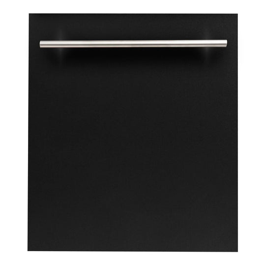 ZLINE 24" Compact Top Control Dishwasher - Matte Black Panel, Modern Handle