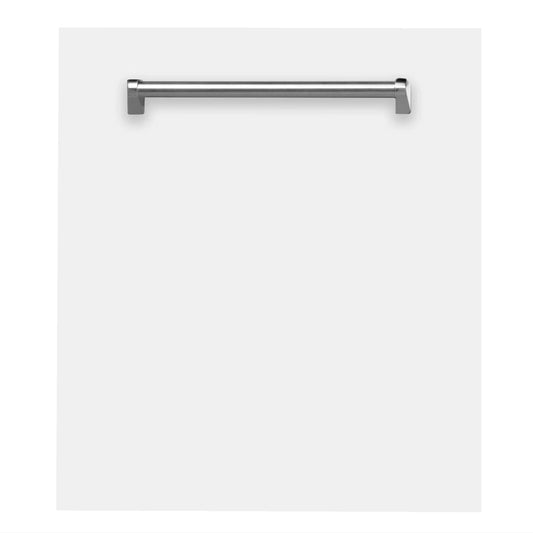 ZLINE 24" Compact Top Control Dishwasher - Matte White Panel, Traditional Handle