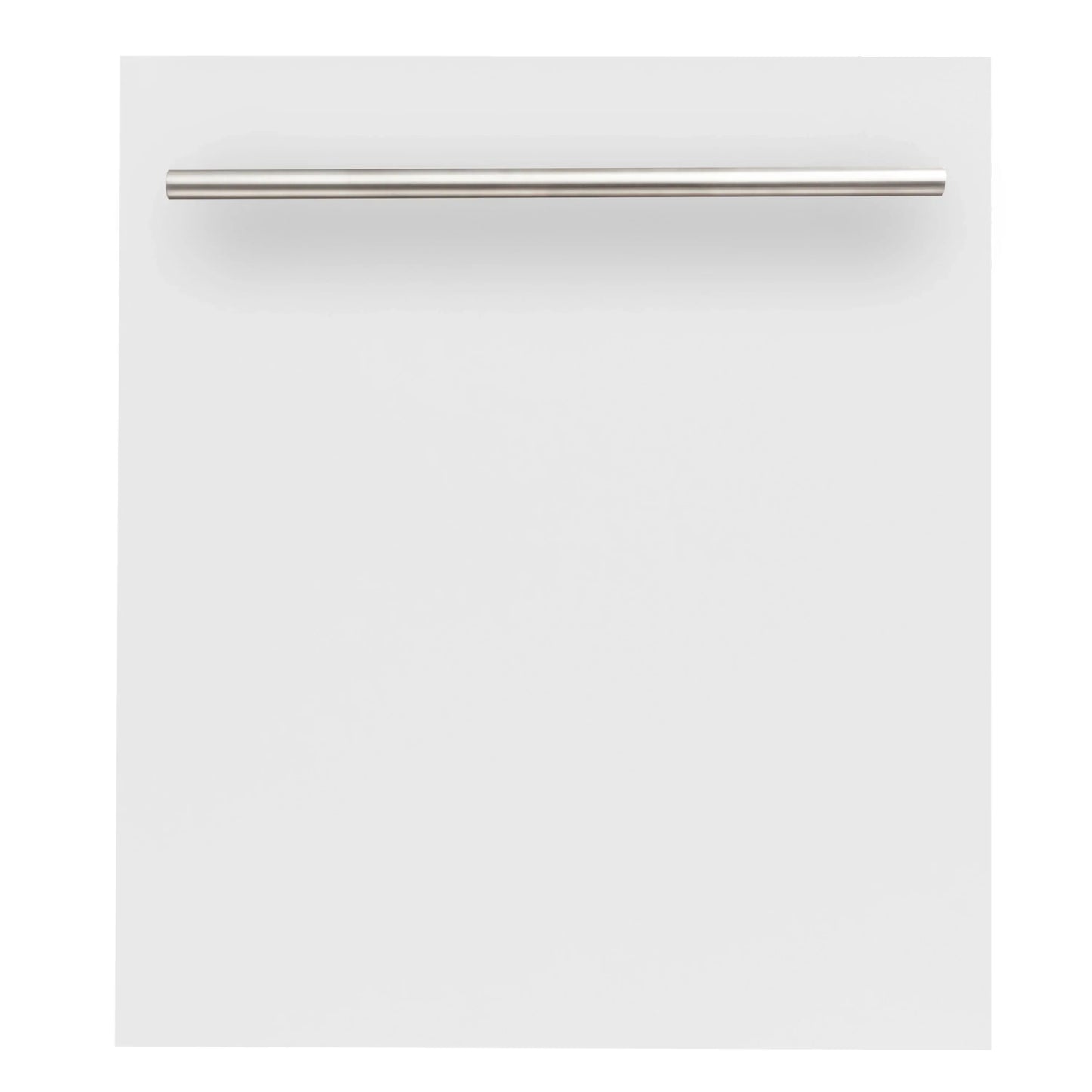 ZLINE 24" Compact Top Control Dishwasher - Matte White Panel, Modern Handle