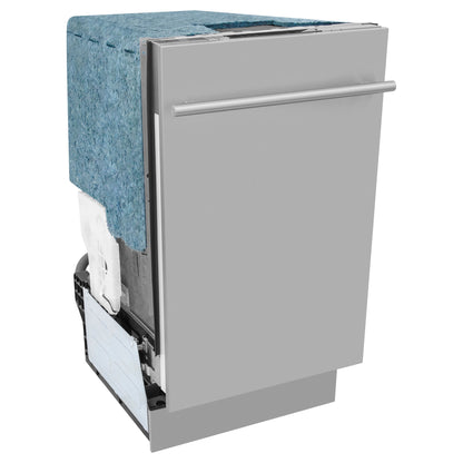 ZLINE 18" Compact Top Control Dishwasher - Stainless Steel Tub with Modern Handle