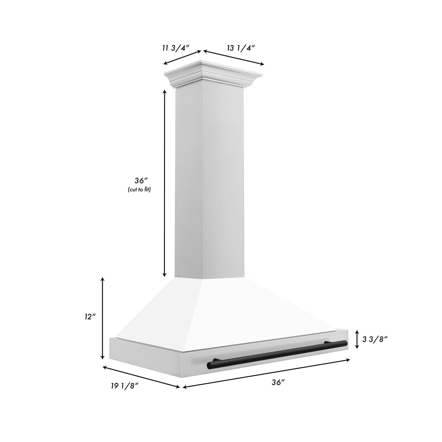 ZLINE 36" Autograph Edition Range Hood - White Matte Shell & Accents