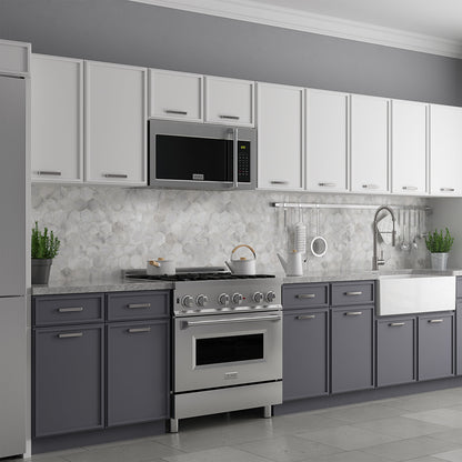 ZLINE 2-Appliance Kitchen Package with 30" Stainless Steel Dual Fuel Range and Over the Range Microwave with Traditional Handle