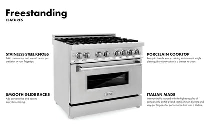 ZLINE 30" Dual Fuel Range - Stainless Steel, Gas Stove, and Electric Oven