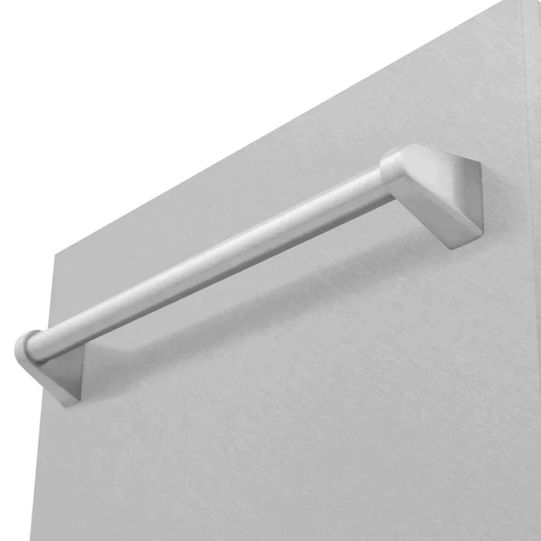 ZLINE 18" Compact Top Control Dishwasher - Fingerprint Resistant DuraSnow® Finished Stainless Steel Panel, Traditional Handle