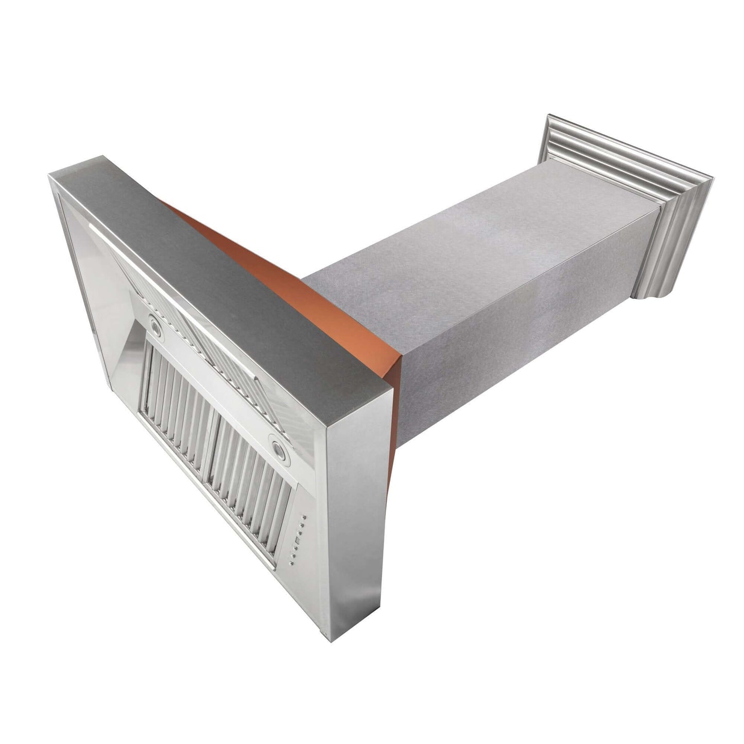 Ducted Fingerprint Resistant Stainless Steel Range Hood - Copper Shell