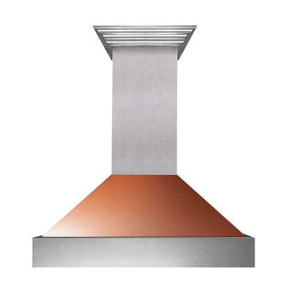 Ducted Fingerprint Resistant Stainless Steel Range Hood - Copper Shell