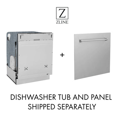 ZLINE 24" Panel  Monument Series 3rd Rack Top Touch Control Dishwasher - Stainless Tub with Color options