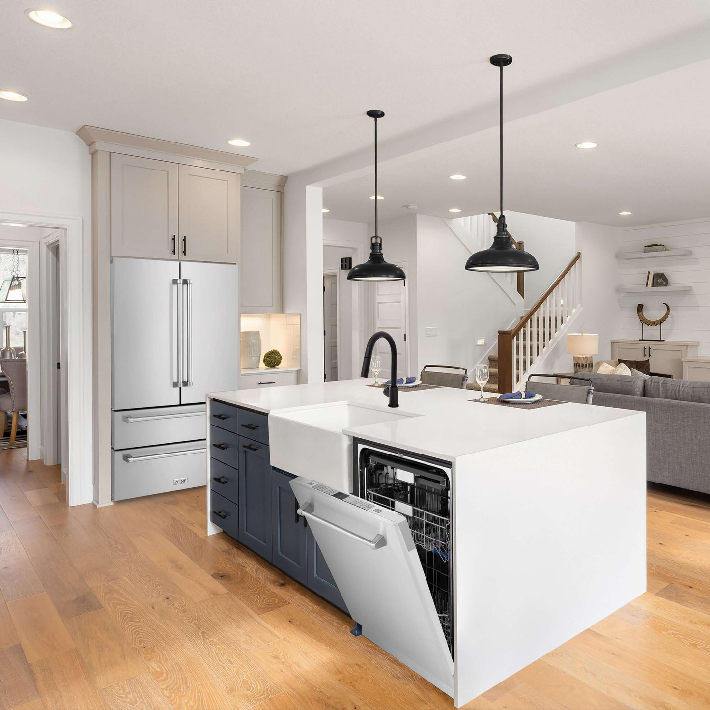 ZLINE 24" Panel  Monument Series 3rd Rack Top Touch Control Dishwasher - Stainless Tub with Color options