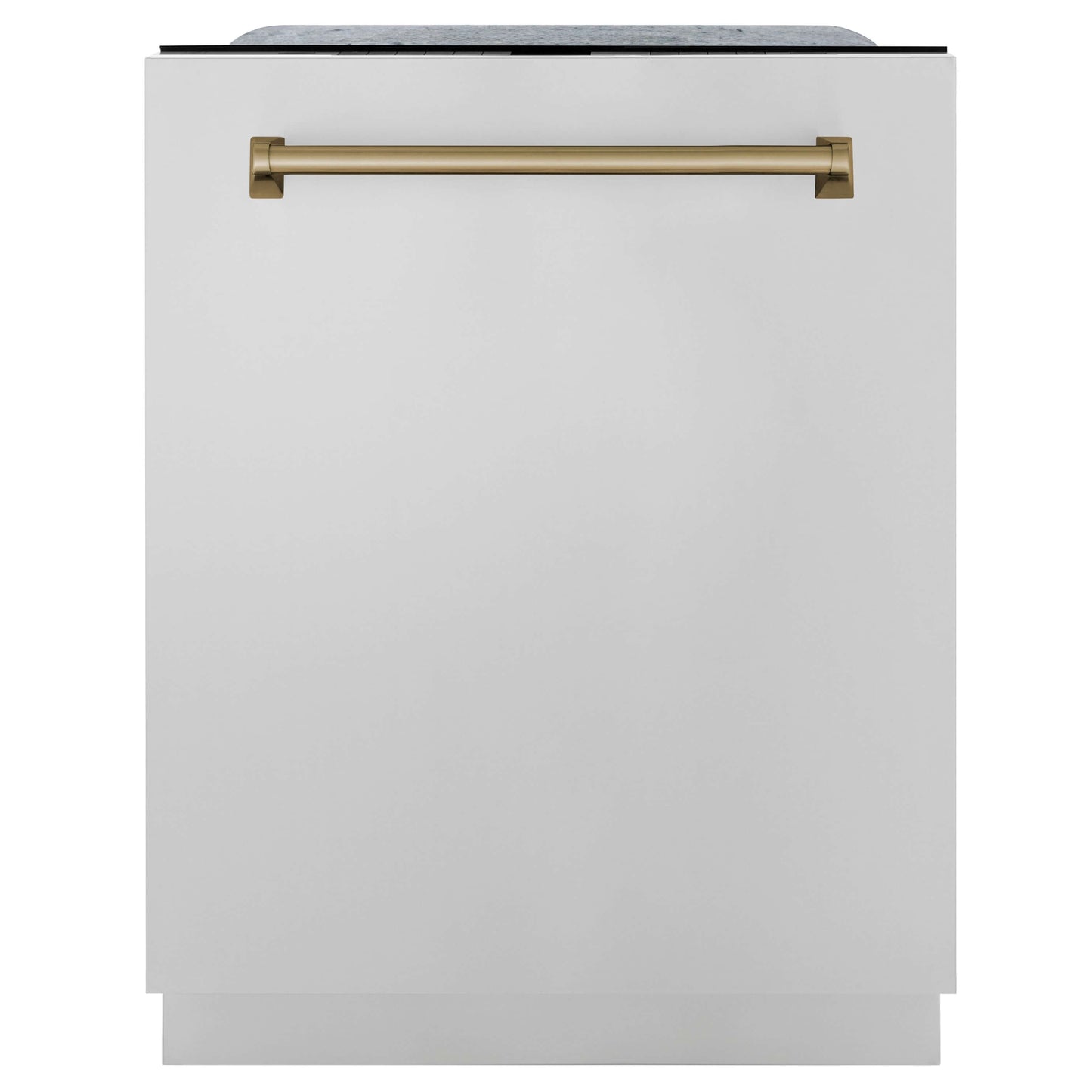 ZLINE 4-Appliance 30" Autograph Edition Kitchen Package with Stainless Steel Dual Fuel Range, Range Hood, Dishwasher, and Refrigeration with Champagne Bronze Accents