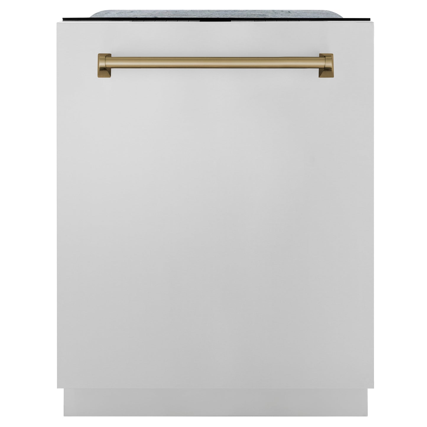 ZLINE 4-Appliance 36" Autograph Edition Kitchen Package with Stainless Steel Dual Fuel Range, Range Hood, Dishwasher, and Refrigeration Including External Water Dispenser with Champagne Bronze Accents