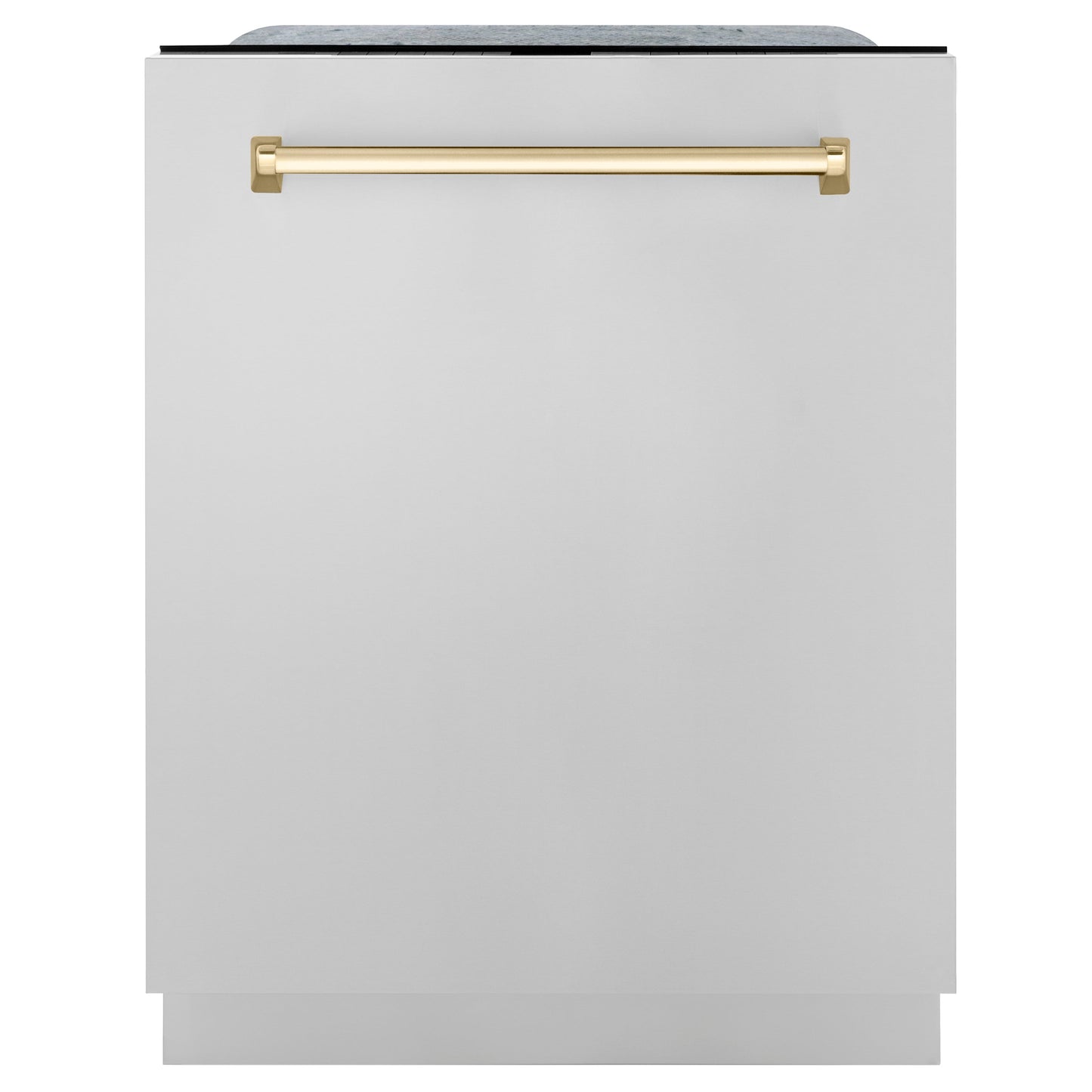 ZLINE 4-Appliance 36" Autograph Edition Kitchen Package with Stainless Steel Dual Fuel Range, Range Hood, Dishwasher, and Refrigeration Including External Water Dispenser with Polished Gold Accents