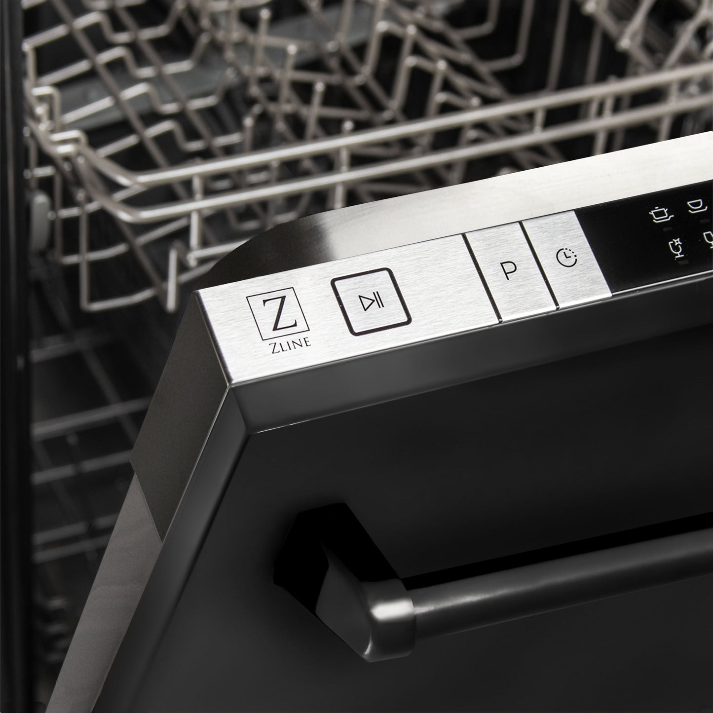 ZLINE 18" Compact Top Control Dishwasher - Stainless Steel Tub with Traditional Handle