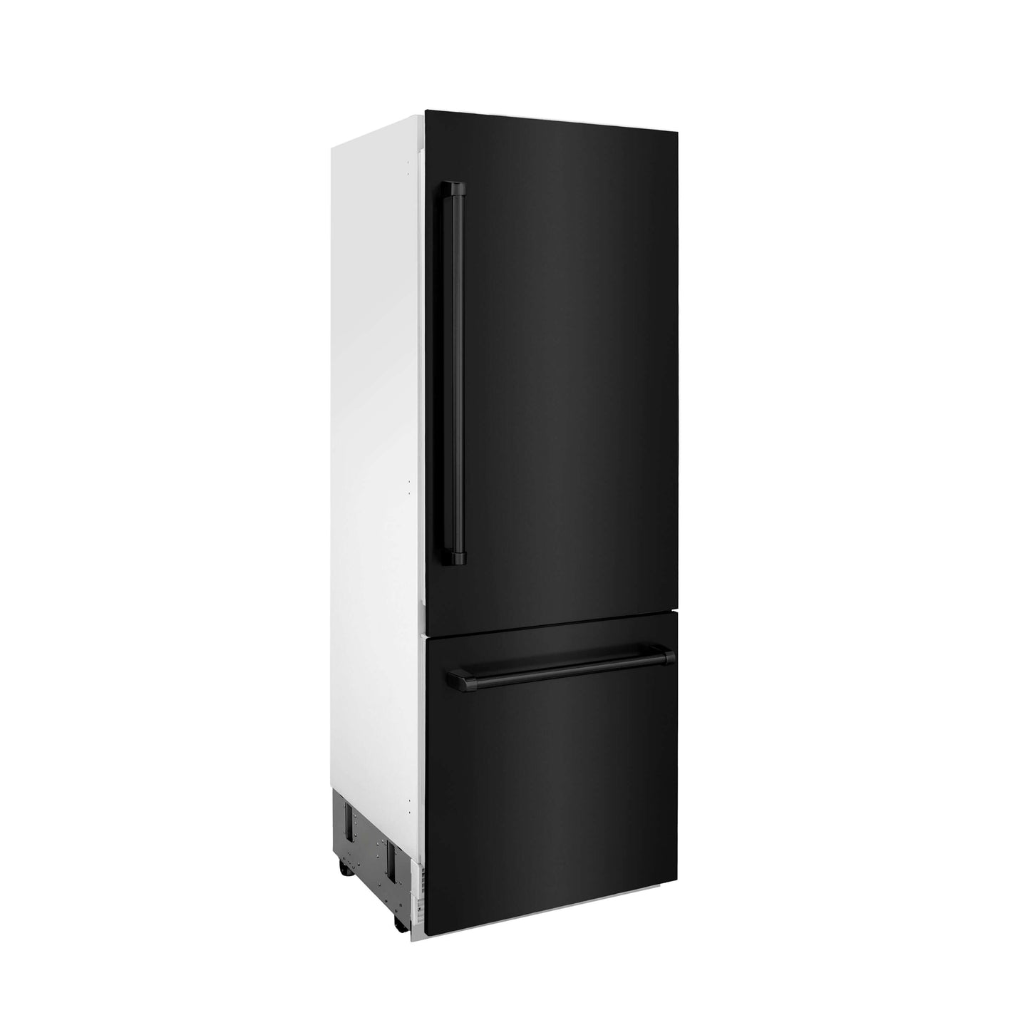 ZLINE 30" Built-In 2-Door Bottom Freezer Refrigerator with Internal Water and Ice Dispenser - Black Stainless Steel