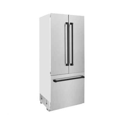 ZLINE 36" Autograph Edition Built-in 2-Door Bottom Freezer Refrigerator - Fingerprint Resistant Stainless Steel with Accents, Internal Water and Ice Dispenser