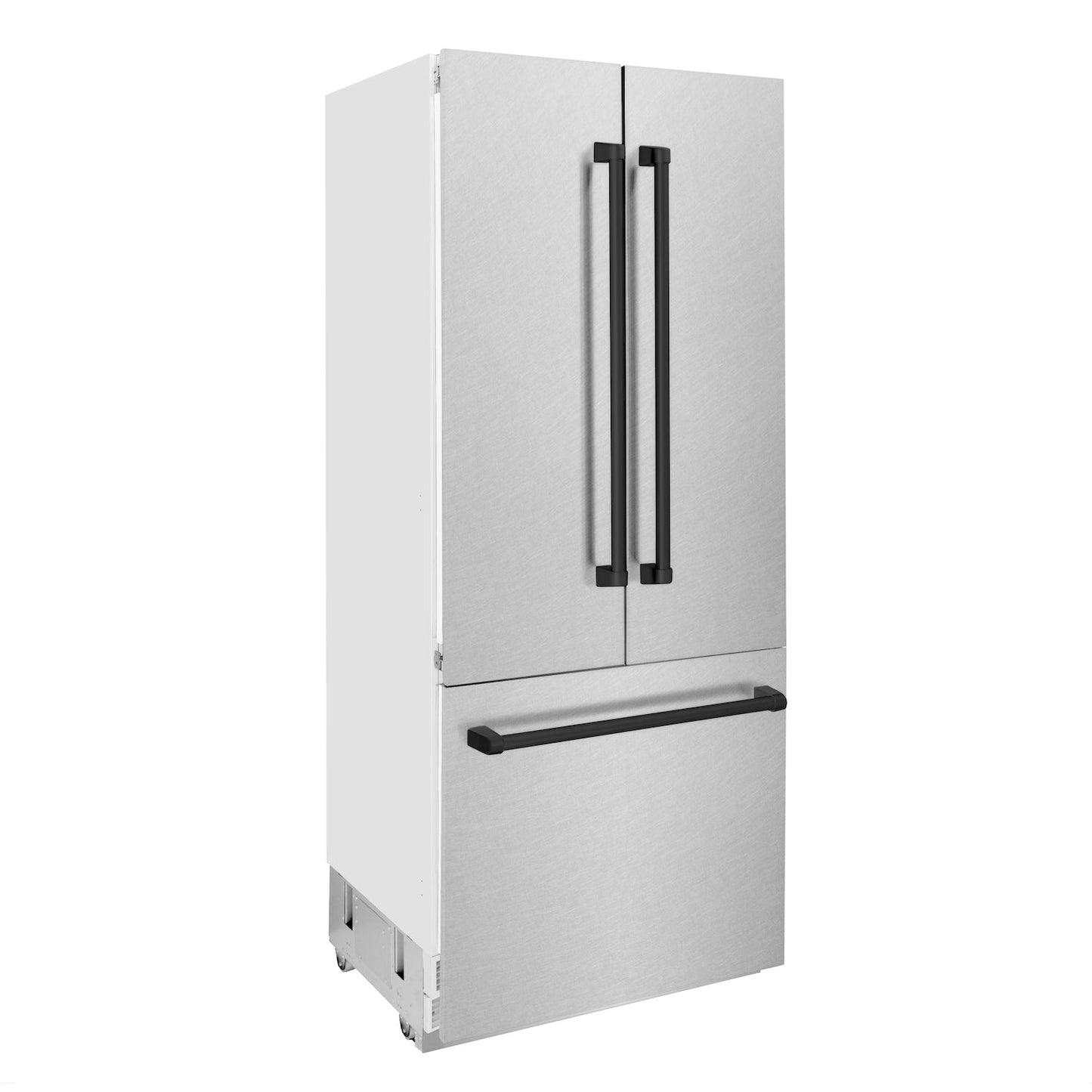 ZLINE 36" Autograph Edition Built-in 2-Door Bottom Freezer Refrigerator - Fingerprint Resistant Stainless Steel with Accents, Internal Water and Ice Dispenser