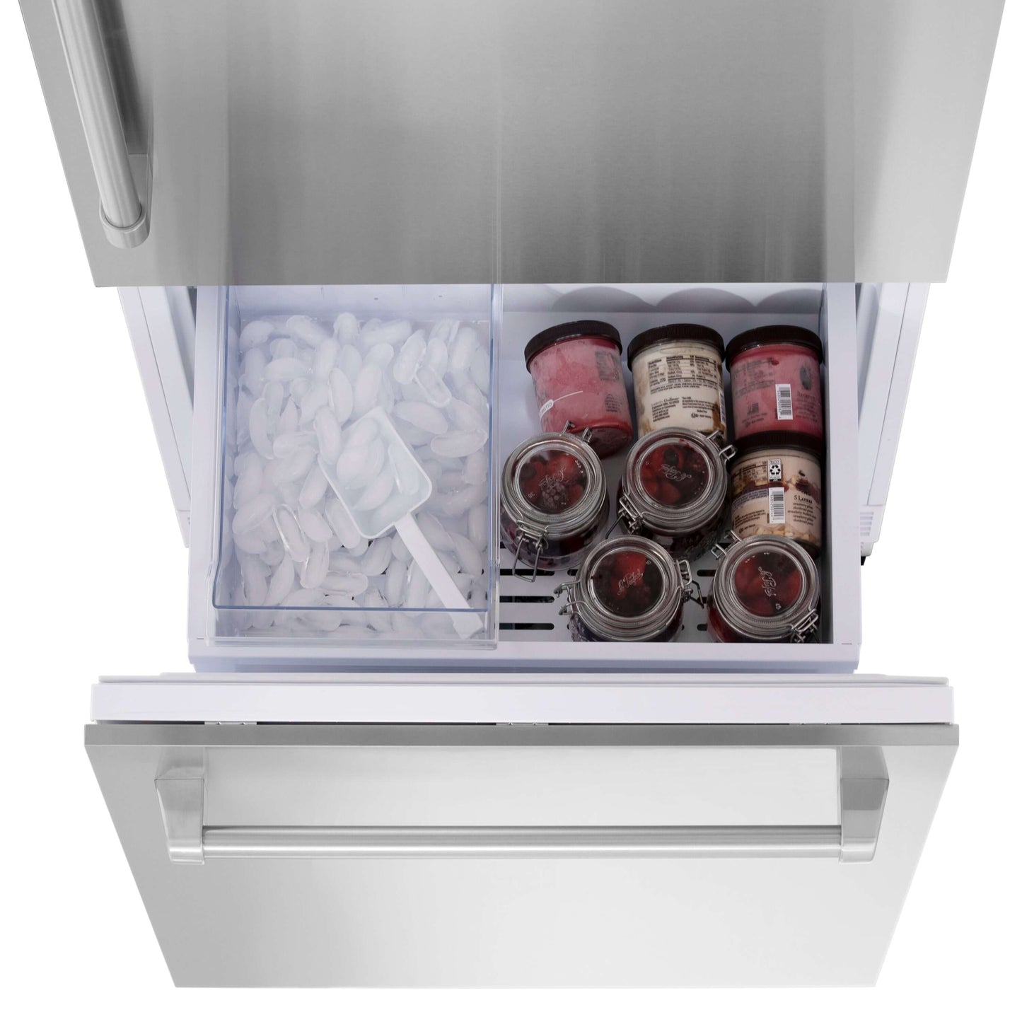 ZLINE 30" Panel Ready Built in 2-Door Bottom Freezer Refrigerator - Internal Water and Ice Dispenser