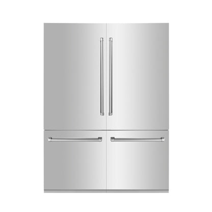 ZLINE 60" Built-In 4-Door French Door Refrigerator with Internal Water and Ice Dispenser - Stainless Steel