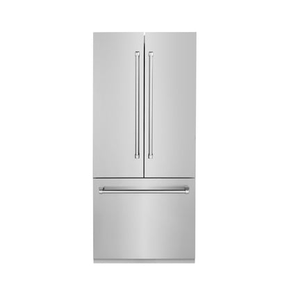 ZLINE 36" Built-In 3-Door French Door Refrigerator - Stainless Steel with Internal Water and Ice Dispenser