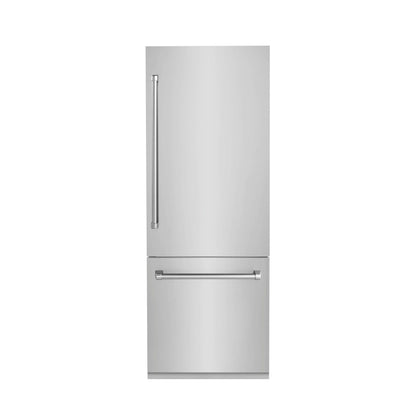 ZLINE 30" Panel Ready Built in 2-Door Bottom Freezer Refrigerator - Internal Water and Ice Dispenser