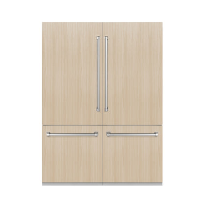 ZLINE 60" Panel Ready Built-In 4 Door French Door Refrigerator - Internal Water and Ice Dispenser