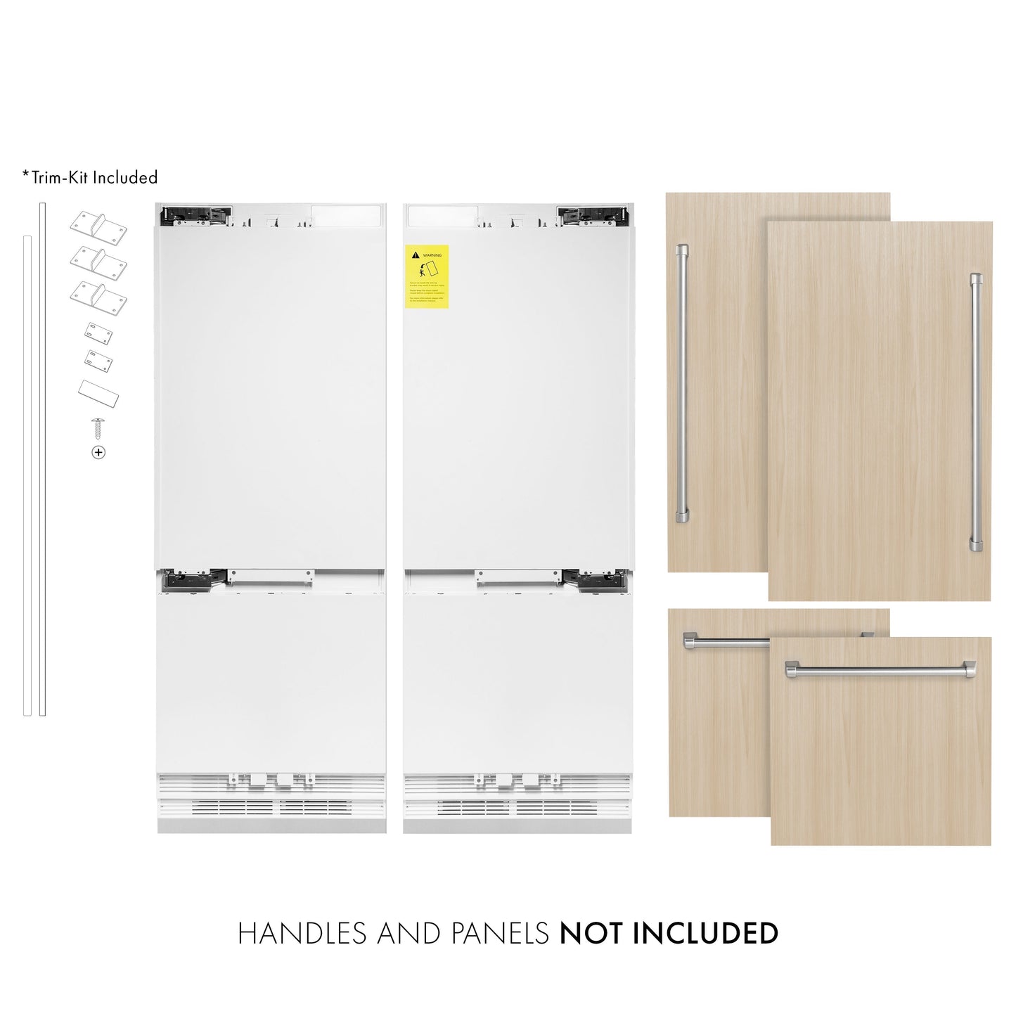 ZLINE 60" Panel Ready Built-In 4 Door French Door Refrigerator - Internal Water and Ice Dispenser